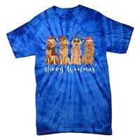 Golden Retriever Merry Woofmas Gift Dog Christmas Gift Tie-Dye T-Shirt