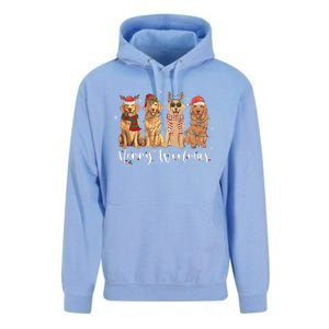 Golden Retriever Merry Woofmas Gift Dog Christmas Gift Unisex Surf Hoodie