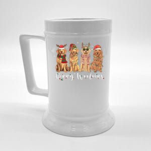 Golden Retriever Merry Woofmas Gift Dog Christmas Gift Beer Stein