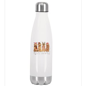 Golden Retriever Merry Woofmas Gift Dog Christmas Gift Stainless Steel Insulated Water Bottle