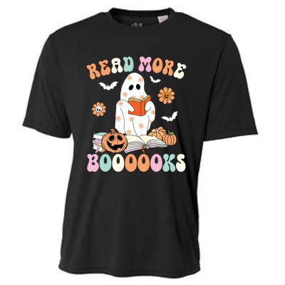 Groovy Read More Books Cute Ghost Boo Funny Halloween Spooky Cooling Performance Crew T-Shirt