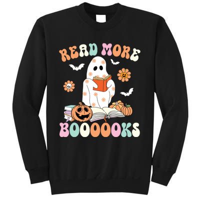 Groovy Read More Books Cute Ghost Boo Funny Halloween Spooky Sweatshirt