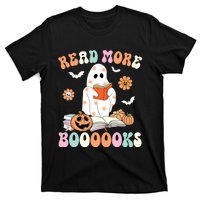 Groovy Read More Books Cute Ghost Boo Funny Halloween Spooky T-Shirt