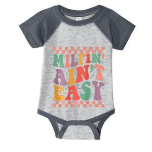 Groovy Retro Milfin Aint Easy Milf New Mom Infant Baby Jersey Bodysuit