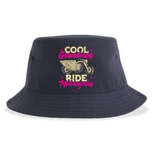 Grandmas Ride Motorcycles Funny Biker Granny Sustainable Bucket Hat