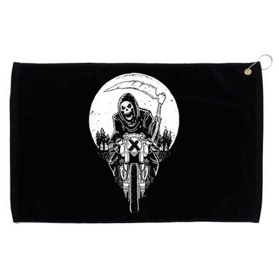 Grim Reaper Motorbike Grommeted Golf Towel