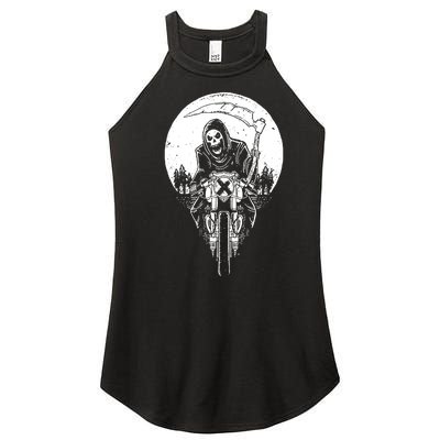 Grim Reaper Motorbike Women’s Perfect Tri Rocker Tank