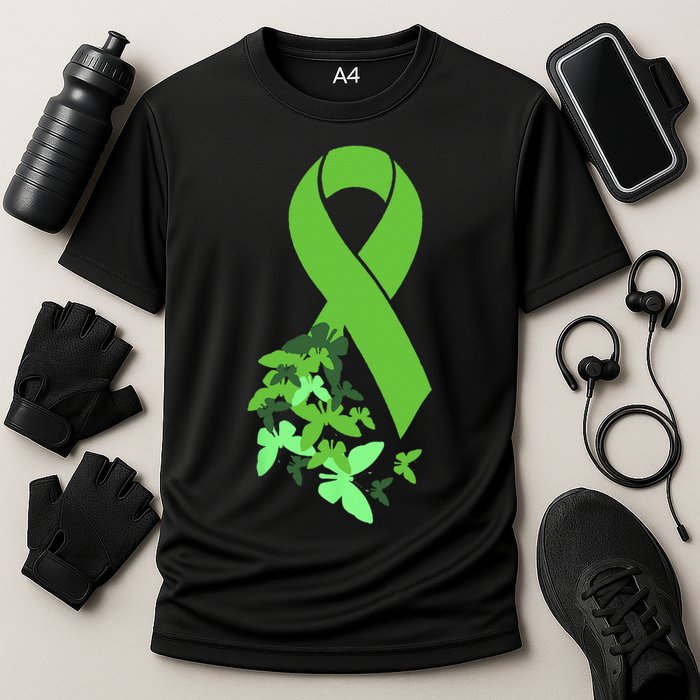 Green Ribbon Mental Health Awareness Matters Cooling Performance Crew T-Shirt