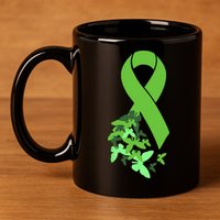 Green Ribbon Mental Health Awareness Matters 11oz C Handle Ceramic Mug