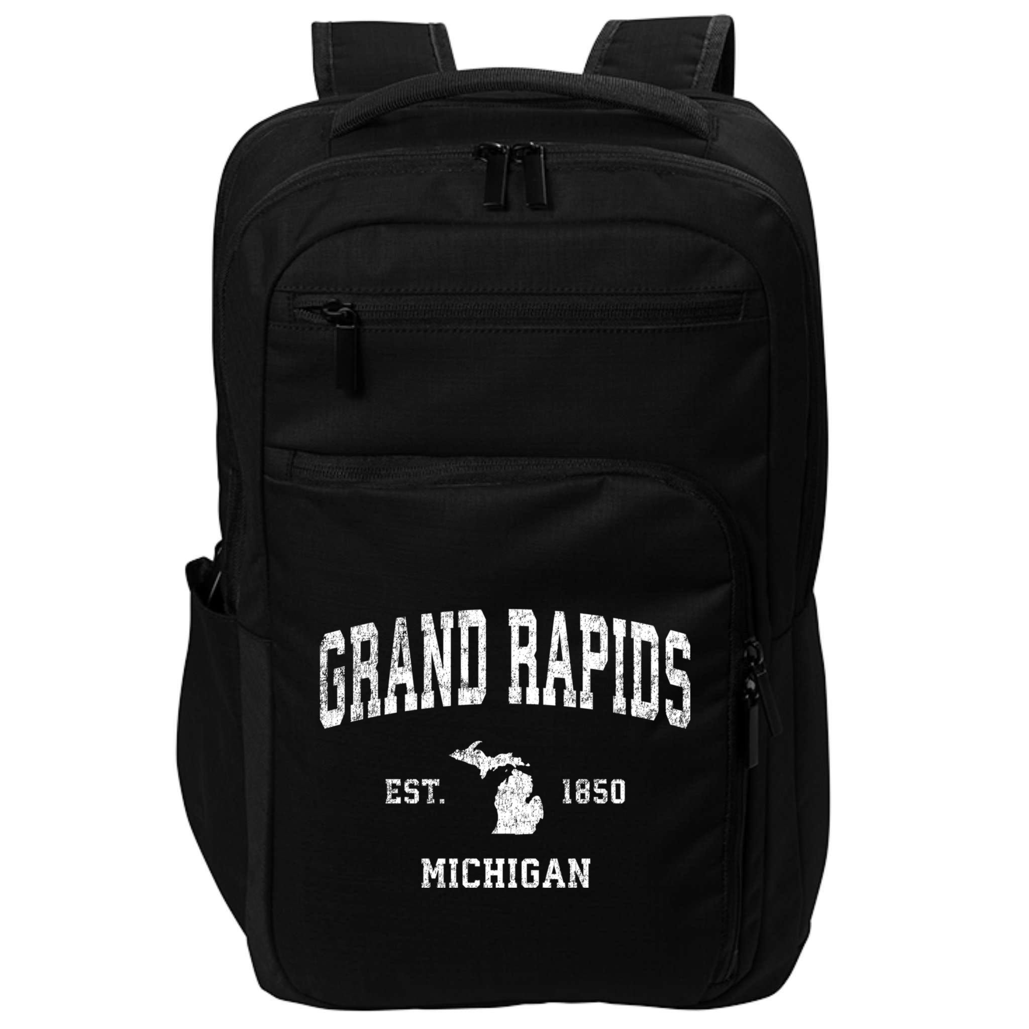 Grand Rapids Michigan Mi Vintage Sports Impact Tech Backpack