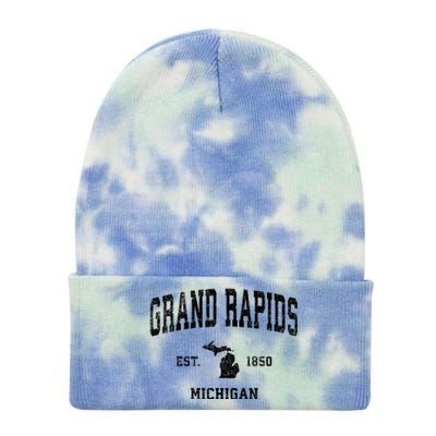 Grand Rapids Michigan Mi Vintage Sports Tie Dye 12in Knit Beanie