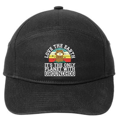 Groundhog Rodent Marmots 7-Panel Snapback Hat