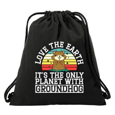 Groundhog Rodent Marmots Drawstring Bag