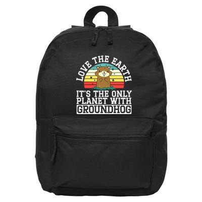 Groundhog Rodent Marmots 16 in Basic Backpack