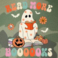 Groovy Read More Books Cute Ghost Boo Funny Halloween Spooky Legacy Tie Dye Trucker Hat