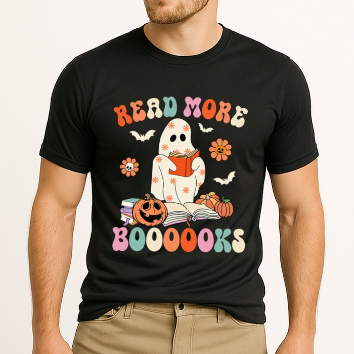 Groovy Read More Books Cute Ghost Boo Funny Halloween Spooky Performance Shirt