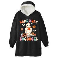 Groovy Read More Books Cute Ghost Boo Funny Halloween Spooky Hooded Wearable Blanket