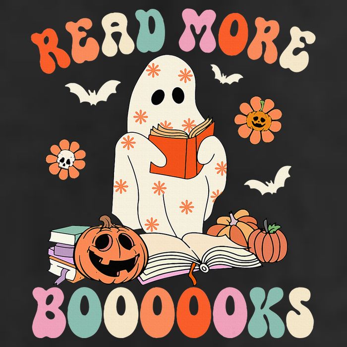 Groovy Read More Books Cute Ghost Boo Funny Halloween Spooky Adult Drive Performance Visor