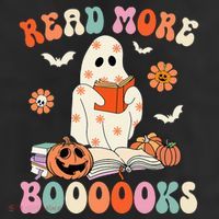 Groovy Read More Books Cute Ghost Boo Funny Halloween Spooky 11oz C Handle Ceramic Mug