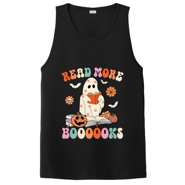 Groovy Read More Books Cute Ghost Boo Funny Halloween Spooky PosiCharge Competitor Tank
