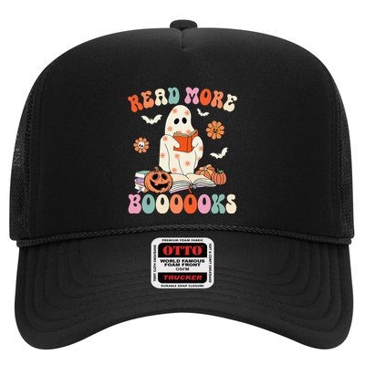 Groovy Read More Books Cute Ghost Boo Funny Halloween Spooky Trucker Hat
