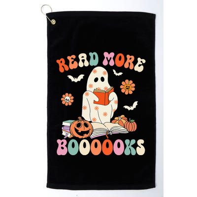 Groovy Read More Books Cute Ghost Boo Funny Halloween Spooky Golf Towel