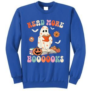 Groovy Read More Books Cute Ghost Boo Funny Halloween Spooky Sweatshirt