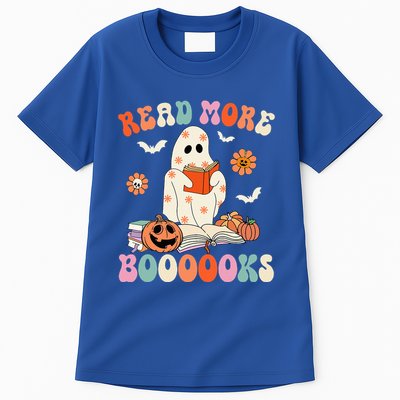 Groovy Read More Books Cute Ghost Boo Funny Halloween Spooky Tall T-Shirt