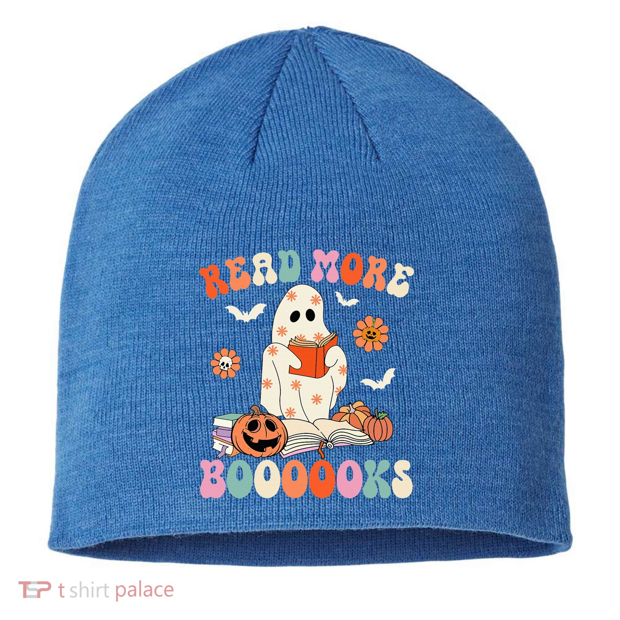 Groovy Read More Books Cute Ghost Boo Funny Halloween Spooky Sustainable Beanie