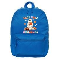 Groovy Read More Books Cute Ghost Boo Funny Halloween Spooky 16 in Basic Backpack