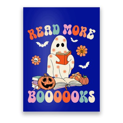 Groovy Read More Books Cute Ghost Boo Funny Halloween Spooky Poster
