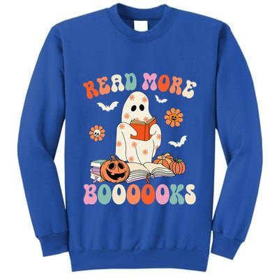 Groovy Read More Books Cute Ghost Boo Funny Halloween Spooky Tall Sweatshirt