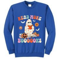 Groovy Read More Books Cute Ghost Boo Funny Halloween Spooky Tall Sweatshirt