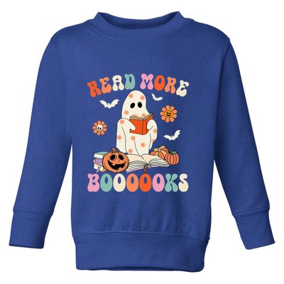 Groovy Read More Books Cute Ghost Boo Funny Halloween Spooky Toddler Sweatshirt