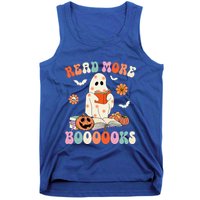 Groovy Read More Books Cute Ghost Boo Funny Halloween Spooky Tank Top