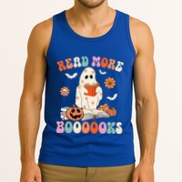 Groovy Read More Books Cute Ghost Boo Funny Halloween Spooky Tank Top