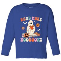 Groovy Read More Books Cute Ghost Boo Funny Halloween Spooky Toddler Long Sleeve Shirt