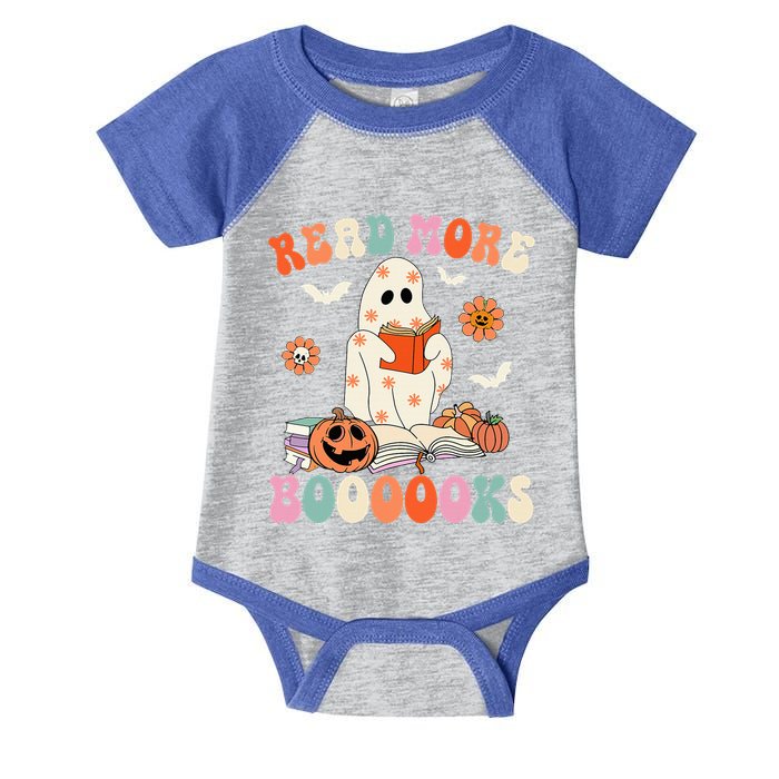 Groovy Read More Books Cute Ghost Boo Funny Halloween Spooky Infant Baby Jersey Bodysuit
