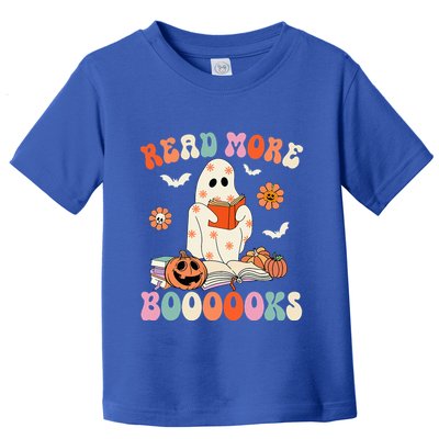 Groovy Read More Books Cute Ghost Boo Funny Halloween Spooky Toddler T-Shirt
