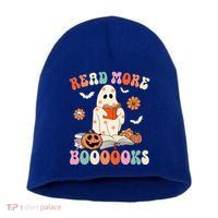Groovy Read More Books Cute Ghost Boo Funny Halloween Spooky Short Acrylic Beanie