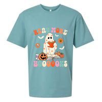 Groovy Read More Books Cute Ghost Boo Funny Halloween Spooky Sueded Cloud Jersey T-Shirt