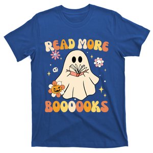 Groovy Read More Books Cute Ghost Boo Funny Halloween Gift T-Shirt