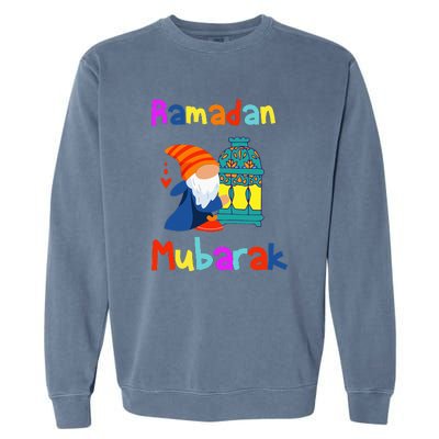 Gnomes Ramadan Mubarak Kareem Happy Ramadan Garment-Dyed Sweatshirt