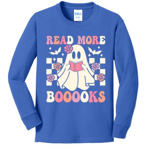 Groovy Read More Books Cute Ghost Boo Funny Halloween Gift Kids Long Sleeve Shirt