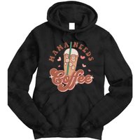 Groovy Retro Mama Needs Coffee Funny Mother's Day Tie Dye Hoodie