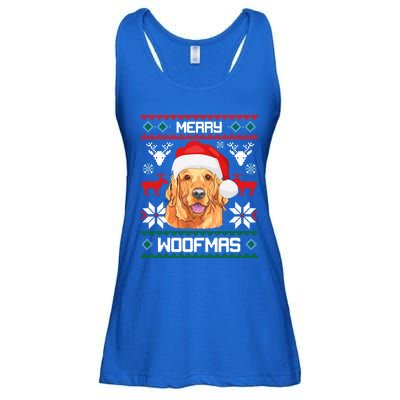 Golden Retriever Merry Woofmas Gift Dog Christmas Ladies Essential Flowy Tank