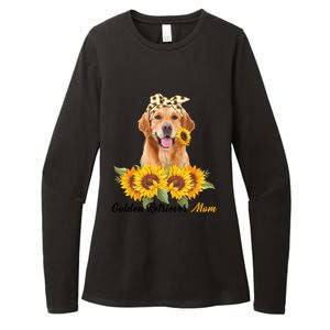 Golden Retriever Mom Sunflower Summer Dog Mom Mama Gift Womens CVC Long Sleeve Shirt