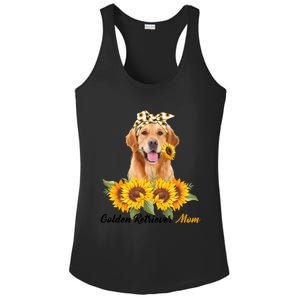 Golden Retriever Mom Sunflower Summer Dog Mom Mama Gift Ladies PosiCharge Competitor Racerback Tank