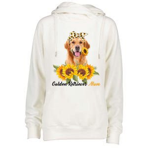 Golden Retriever Mom Sunflower Summer Dog Mom Mama Gift Womens Funnel Neck Pullover Hood