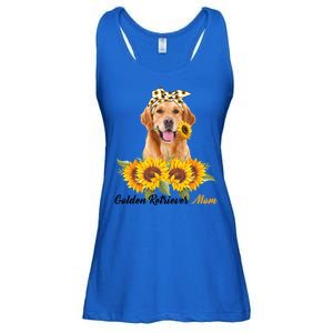 Golden Retriever Mom Sunflower Summer Dog Mom Mama Gift Ladies Essential Flowy Tank